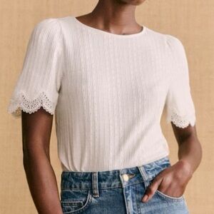 Sézane Cléa T-shirt Écru